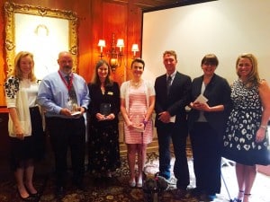 2016 Award Winners Sarah McCamish, Colin Lang, Devon Lee, Sarah Thompson, John Cordier, Layne Steinhelper, and Lynette Embrey