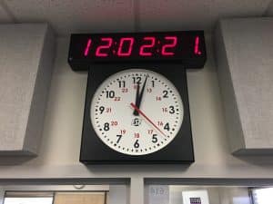 Texas Public Radio studio clock