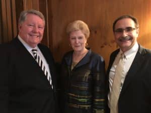 Dr. Larry Schlesinger and attendees of the awards ceremony