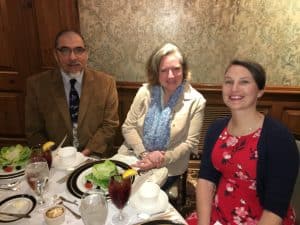 A group of awards dinner attendees