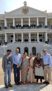 Larry Schlesinger with a group of people in India