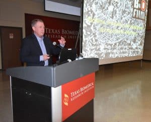 Daniel Wozniak speaking at the Symposium 2019
