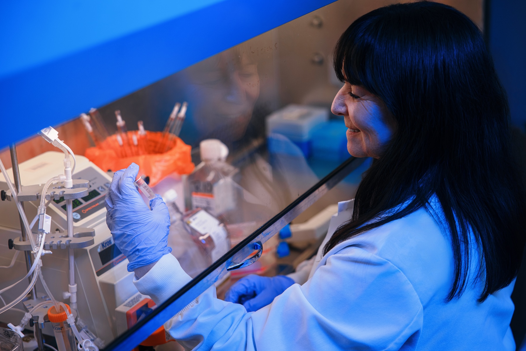 Marie-Claire Gauduin in the lab